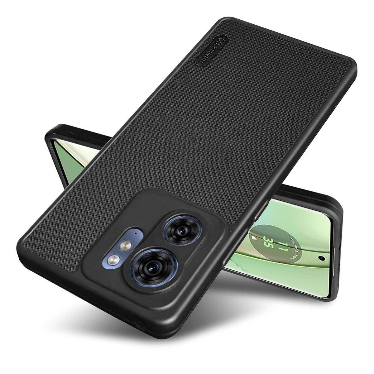 ZUNDO Dotted Silicon Back Case Cover for Motorola Edge 40 5G Camera Bumper Protection Back Cover (Black)