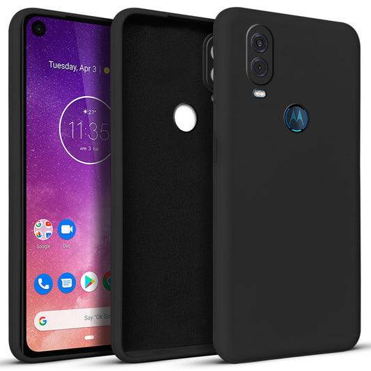 Premium Matte Silicone Back Cover for Motorola Moto One Vision