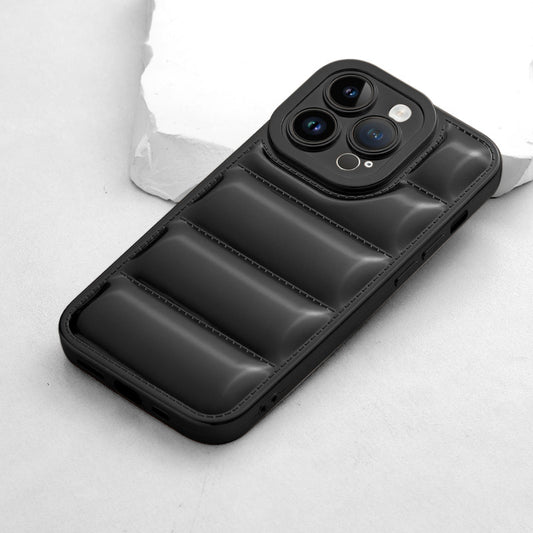 Soft Silicone 3D Puffer Pattern Back Cover for Apple iPhone 14 Pro, Shiny Shockproof Protective Case