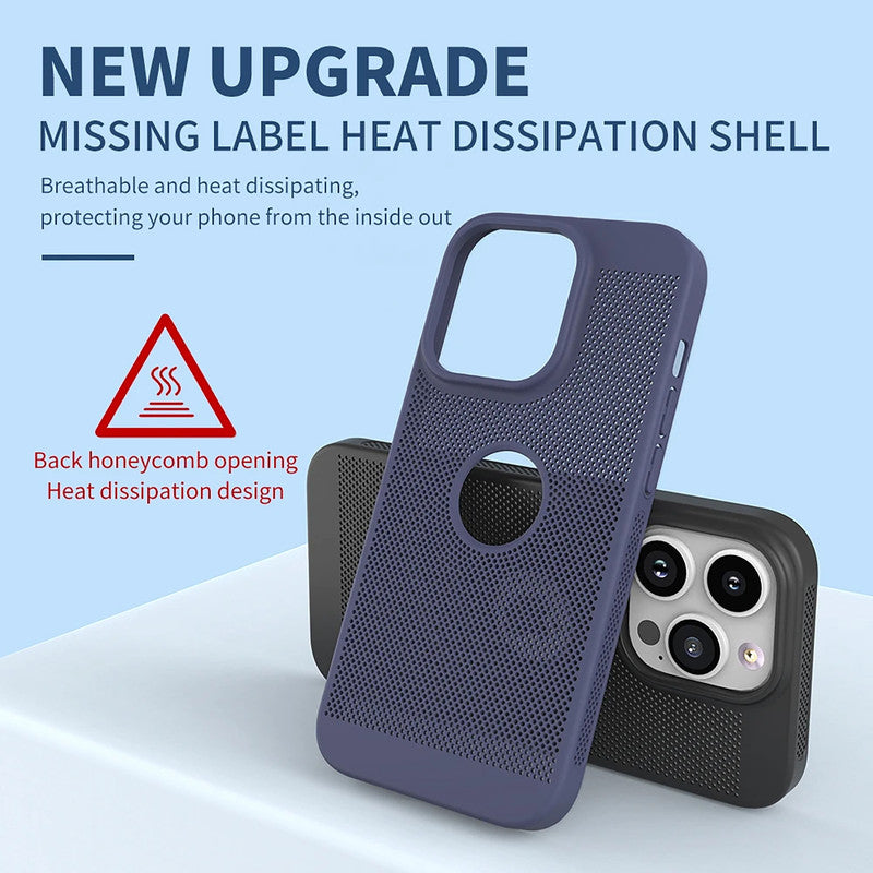 Ultra Slim Full Coverage Heat Sink Case with Honeycomb Mesh Back Cover For Apple iPhone 14 Pro