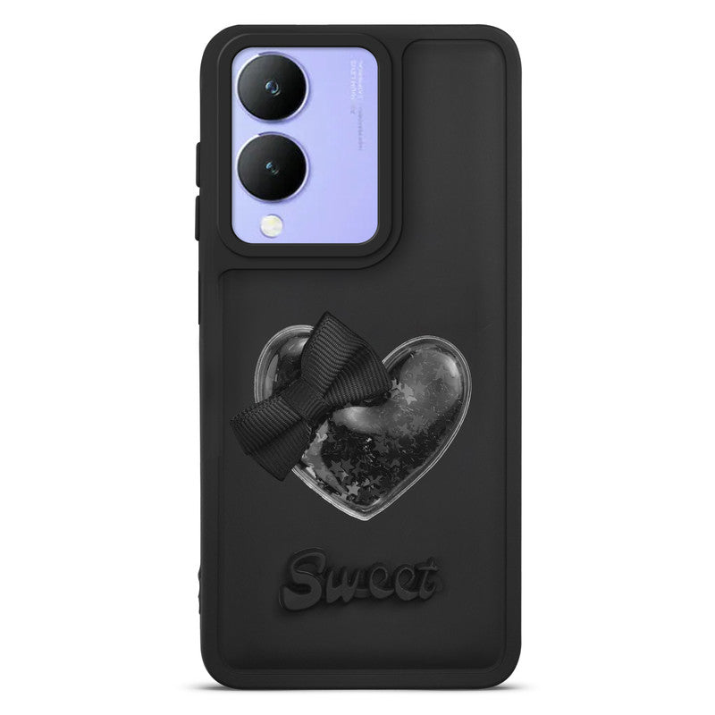 Bow Heart Cute Phone Back Cover for Vivo Y28 5G