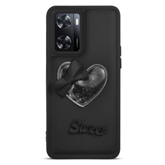 Bow Heart Cute Phone Back Cover for Oppo A57 2022