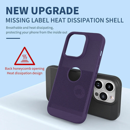 Ultra Slim Full Coverage Heat Sink Case with Honeycomb Mesh Back Cover For Apple iPhone 12