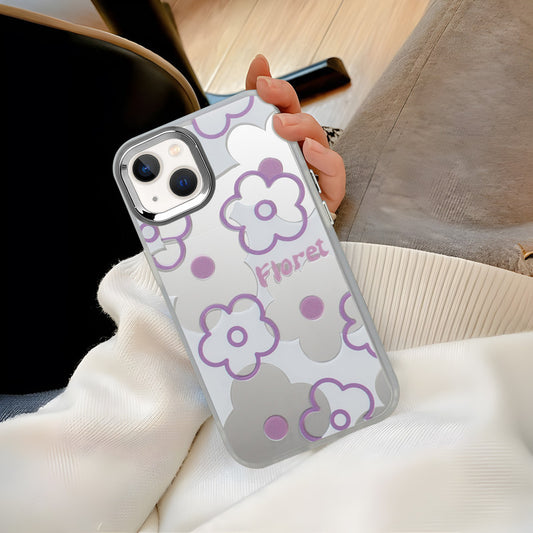 Mirror Case With Cute Cartoon Prints Back Cover For Apple iPhone 15