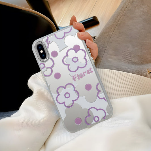 Mirror Case With Cute Cartoon Prints Back Cover For Apple iPhone XS