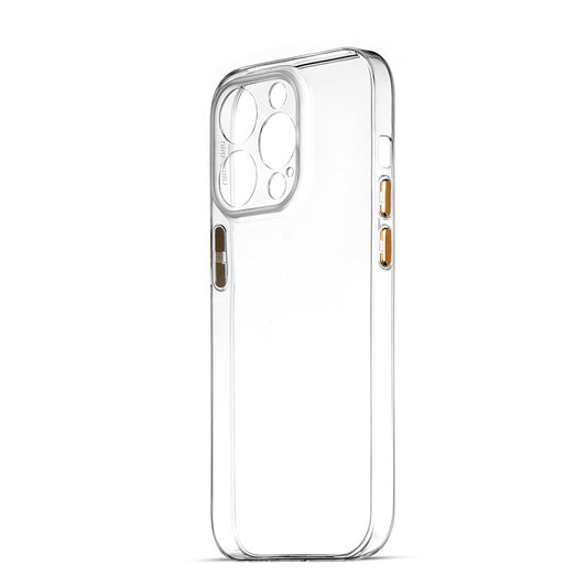 Transparent Back with Color Buttons Back Cover for Apple iPhone 13 Pro