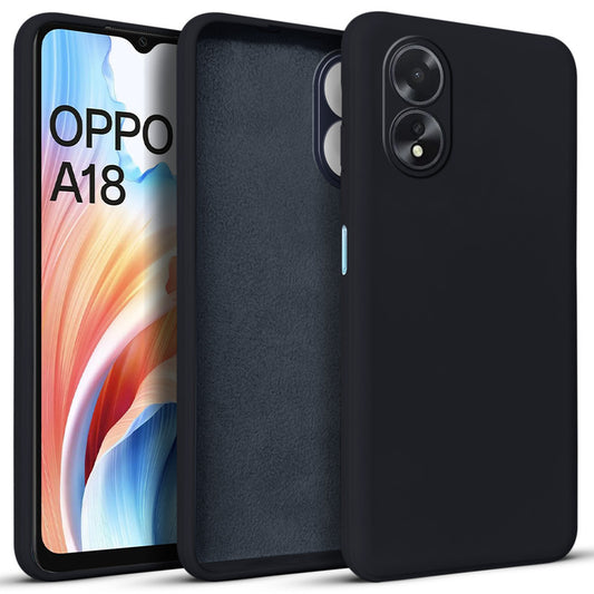 Premium Matte Silicone Back Cover for Oppo A18 4G