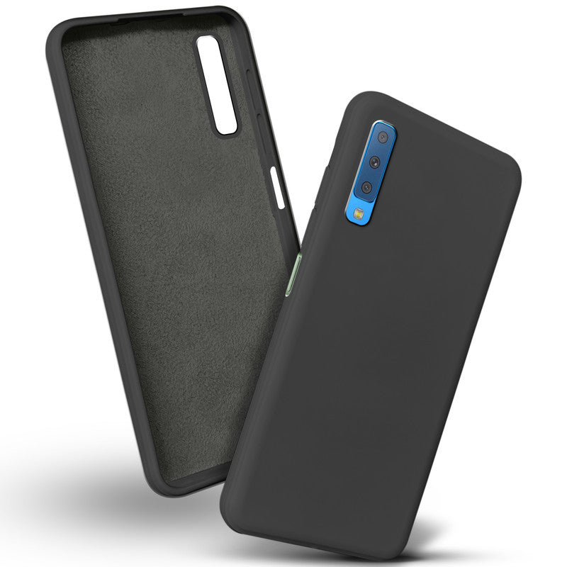 Premium Matte Silicone Back Cover for Samsung A7 2018