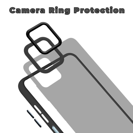 Translucent Matte with Shiny Camera Ring Back Cover for Samsung M13 5G