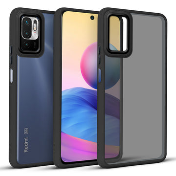 Translucent Matte with Shiny Camera Ring Back Cover for Redmi Note 10T 5G