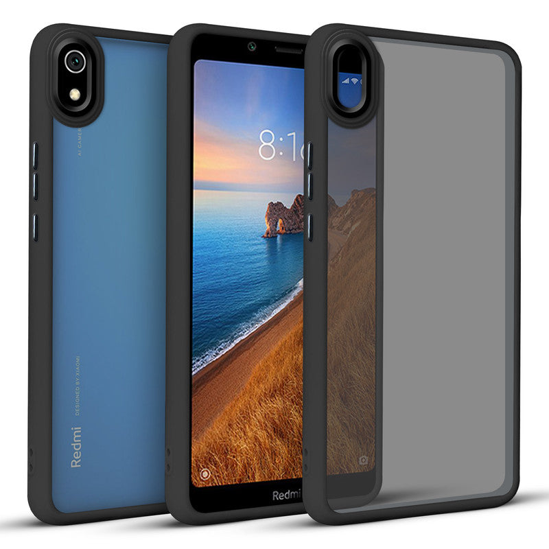 Translucent Matte with Shiny Camera Ring Back Cover for Redmi 7A