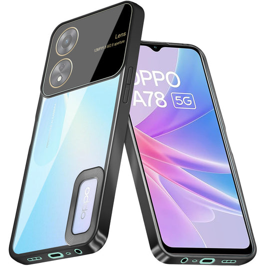Transparent Camera Lens Protection Back Cover for Oppo A78 5G
