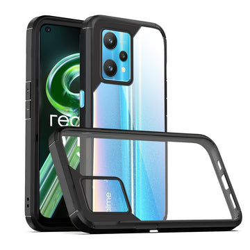 Silicone Frame Transparent Hard Back Cover for Realme 9 5G