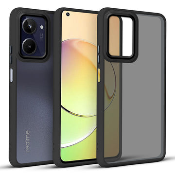 Translucent Matte with Shiny Camera Ring Back Cover for Realme 10 4G