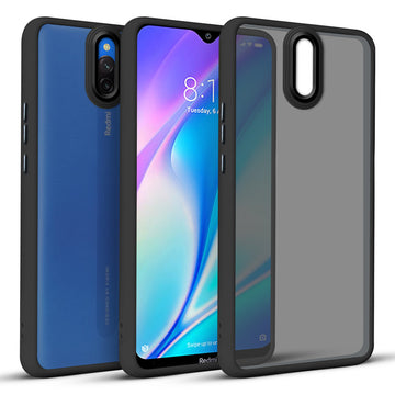 Translucent Matte with Shiny Camera Ring Back Cover for Redmi 8A Dual