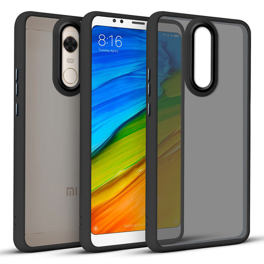 Translucent Matte with Shiny Camera Ring Back Cover for Redmi Note 5