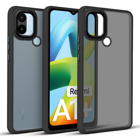 Translucent Matte with Shiny Camera Ring Back Cover for Redmi A1 Plus