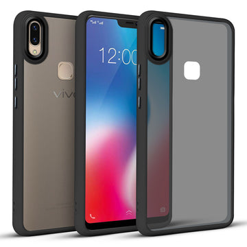 Translucent Matte with Shiny Camera Ring Back Cover for Vivo V9