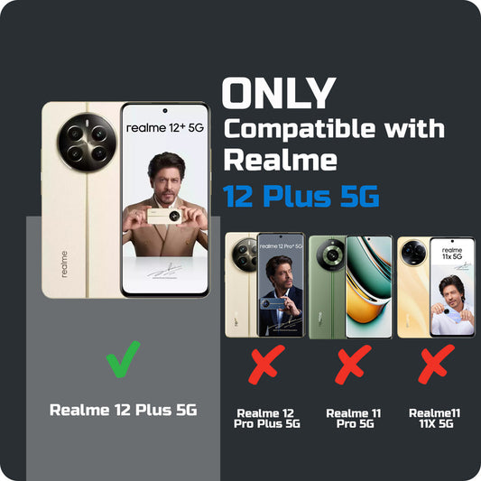 Liquid Silicone Comfort Grip Soft Touch Matte TPU Case for Realme 12 Plus 5G