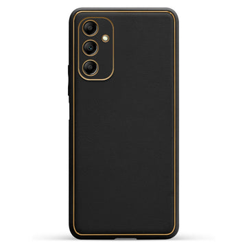 Electroplated Frame Leather Back Cover for Samsung A14 5G