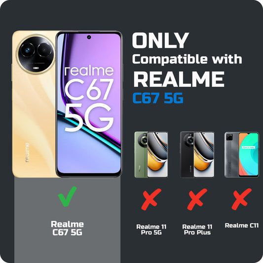 Premium Matte Silicone Back Cover for Realme C67 5G