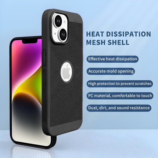 Ultra Slim Full Coverage Heat Sink Case with Honeycomb Mesh Back Cover For Apple iPhone 14 Plus