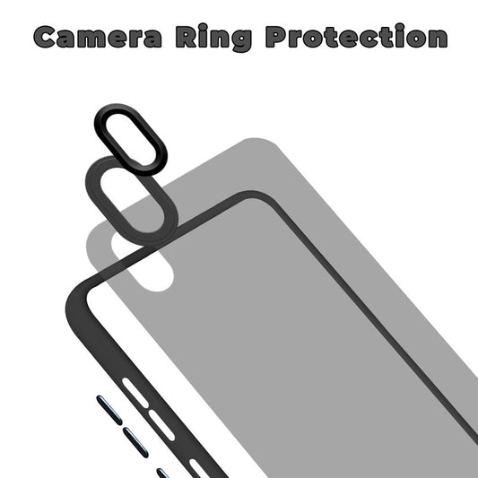 Translucent Matte with Shiny Camera Ring Back Cover for Vivo V11 Pro