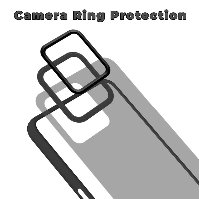 Translucent Matte with Shiny Camera Ring Back Cover for Realme C35