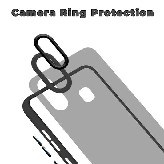 Translucent Matte with Shiny Camera Ring Back Cover for Vivo Y93