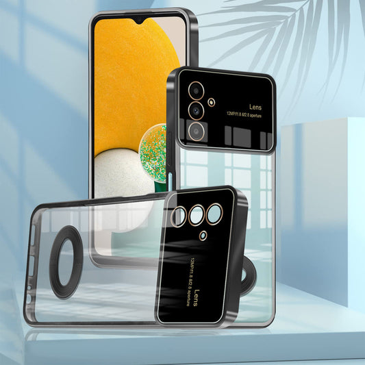 Clear Logo Cut Case with Raised Camera Guard for Samsung A04s