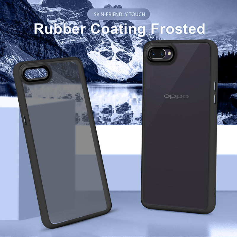 Translucent Matte with Shiny Camera Ring Back Cover for Oppo A3s