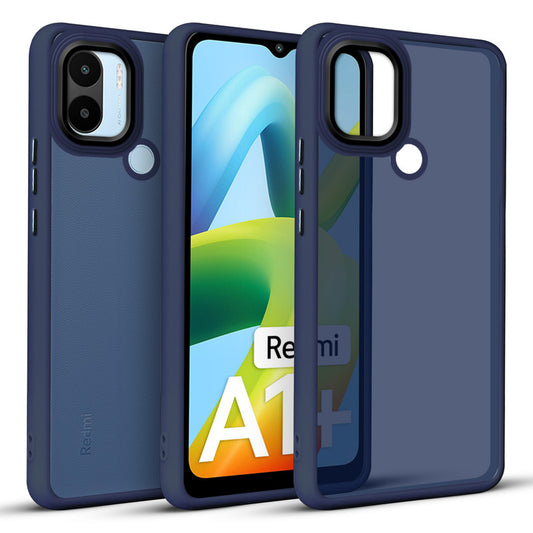 Translucent Matte with Shiny Camera Ring Back Cover for Redmi A1 Plus