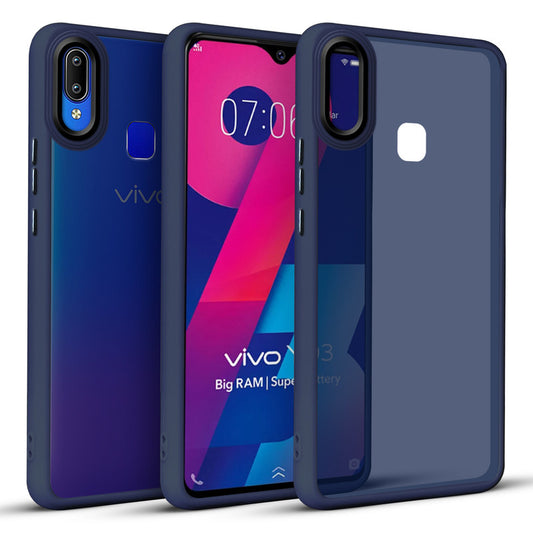 Translucent Matte with Shiny Camera Ring Back Cover for Vivo Y93