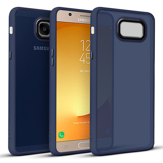 Translucent Matte with Shiny Camera Ring Back Cover for Samsung J7 Max