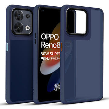 Translucent Matte with Shiny Camera Ring Back Cover for Oppo Reno 8 5G