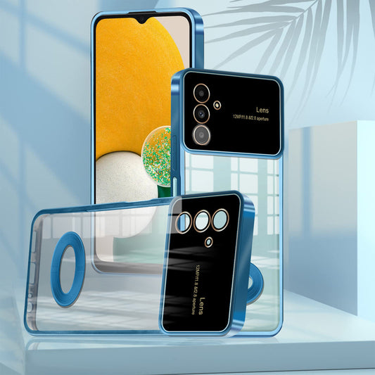 Clear Logo Cut Case with Raised Camera Guard for Samsung A04s