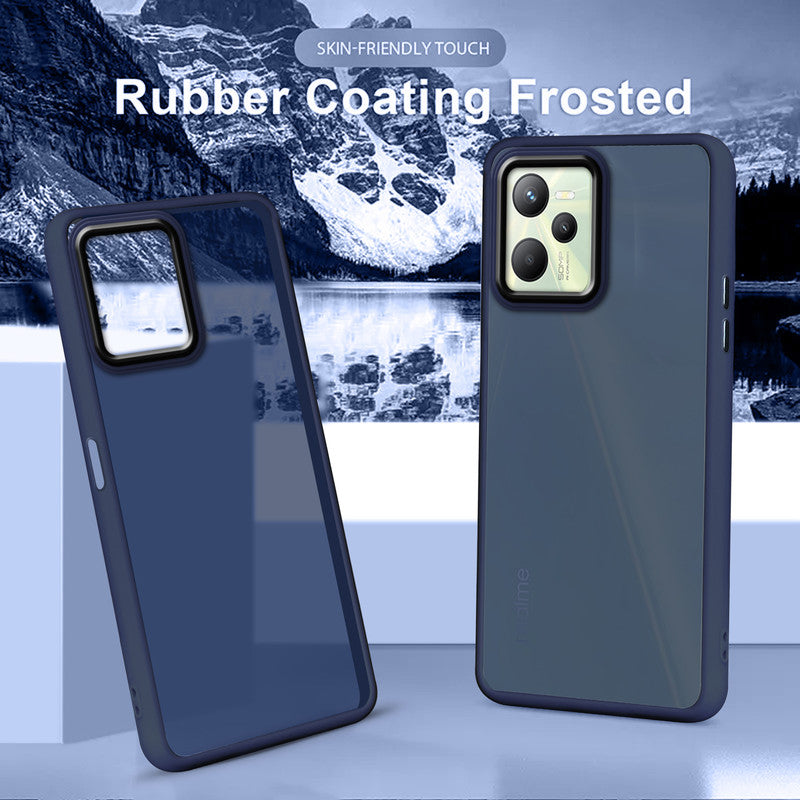 Translucent Matte with Shiny Camera Ring Back Cover for Realme C35