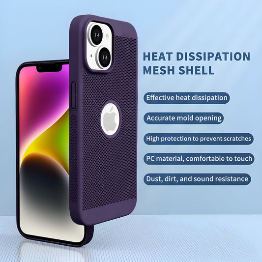 Ultra Slim Full Coverage Heat Sink Case with Honeycomb Mesh Back Cover For Apple iPhone 14