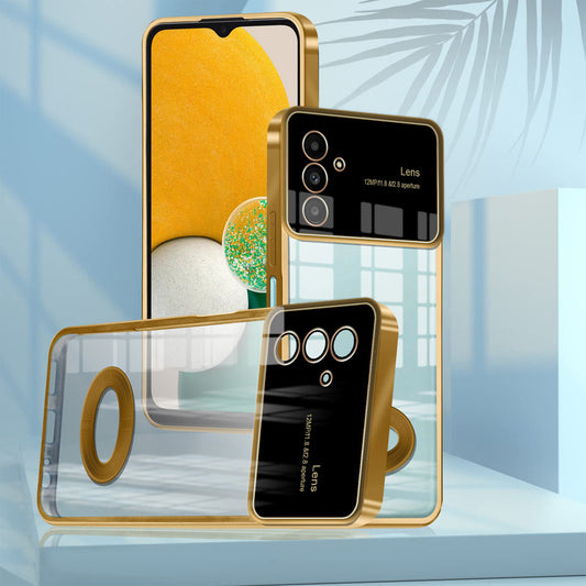 Clear Logo Cut Case with Raised Camera Guard for Samsung A04s