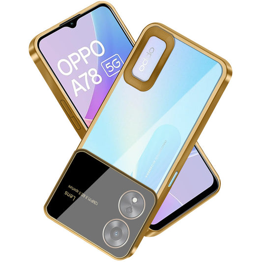 Transparent Camera Lens Protection Back Cover for Oppo A78 5G