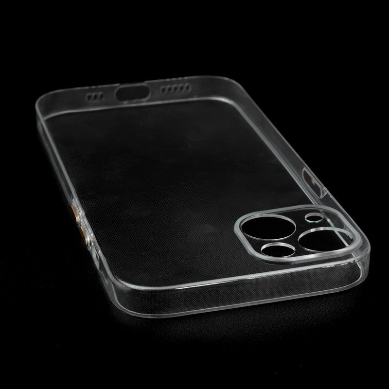 Transparent Back with Color Buttons Back Cover for Apple iPhone 13