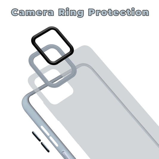 Translucent Matte with Shiny Camera Ring Back Cover for Samsung M13 5G