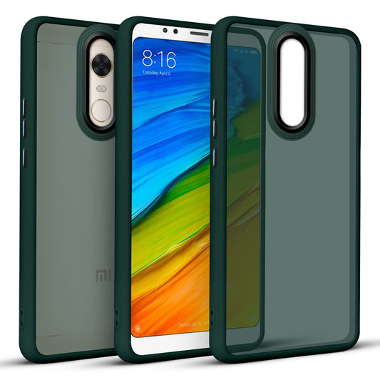 Translucent Matte with Shiny Camera Ring Back Cover for Redmi Note 5