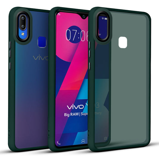 Translucent Matte with Shiny Camera Ring Back Cover for Vivo Y93