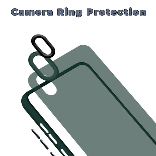 Translucent Matte with Shiny Camera Ring Back Cover for Vivo V11 Pro