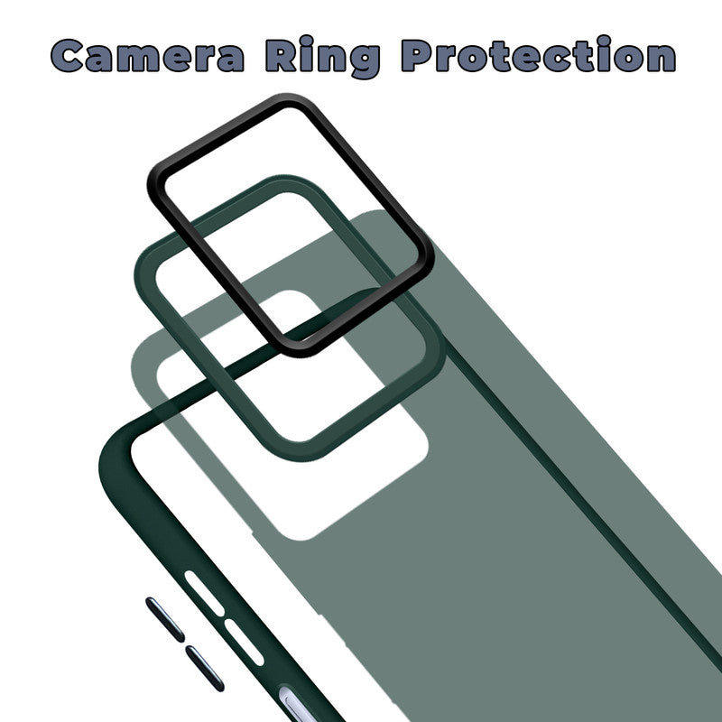 Translucent Matte with Shiny Camera Ring Back Cover for Vivo Y22