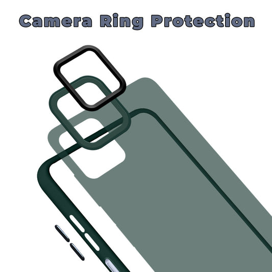 Translucent Matte with Shiny Camera Ring Back Cover for Samsung M13 5G