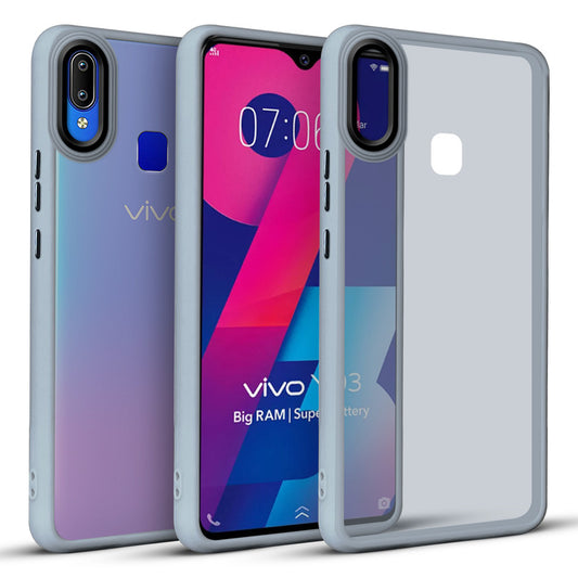 Translucent Matte with Shiny Camera Ring Back Cover for Vivo Y93