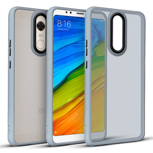 Translucent Matte with Shiny Camera Ring Back Cover for Redmi Note 5