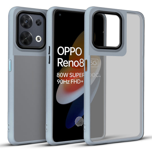 Translucent Matte with Shiny Camera Ring Back Cover for Oppo Reno 8 5G